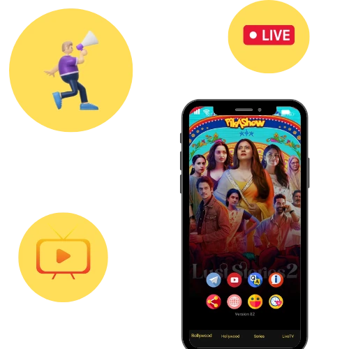 Overview image of pikashow app on Android device